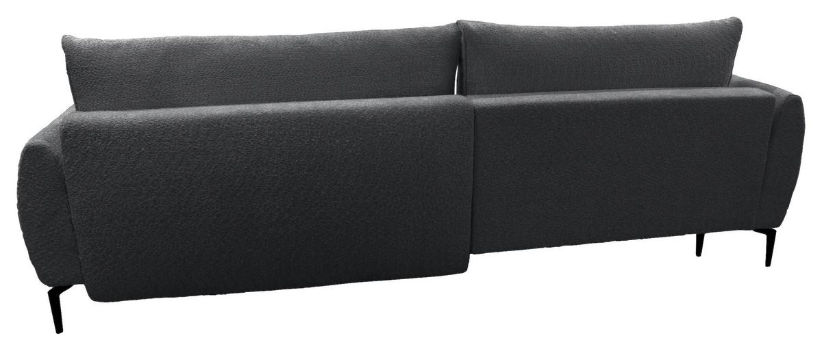 Ecksofa Abriamo Dunkelgrau 204x273 cm - Dunkelgrau/Creme, Design, Textil (204/273cm) - MID.YOU