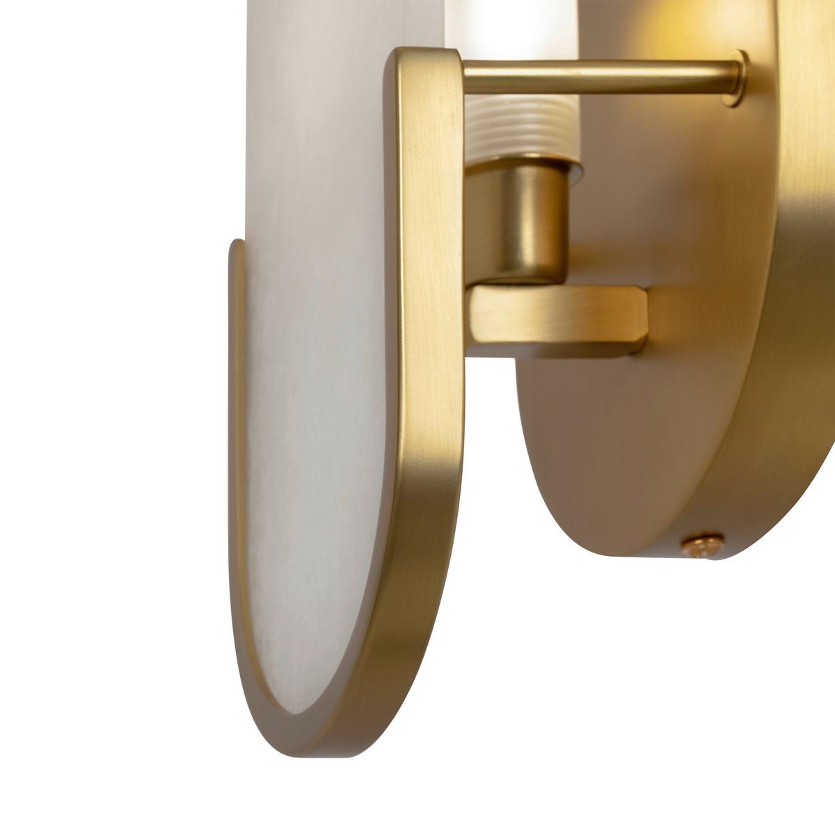 Wandleuchte Marmo - Goldfarben, Basics, Stein/Metall (9,6/29,5/12cm) - MAYTONI