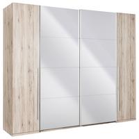 Schwebetürenschrank M. Spiegel B: 270 Cm Match Eiche Dekor - Eiche San Remo, KONVENTIONELL, Glas/Holzwerkstoff (270/225/61cm) - MID.YOU