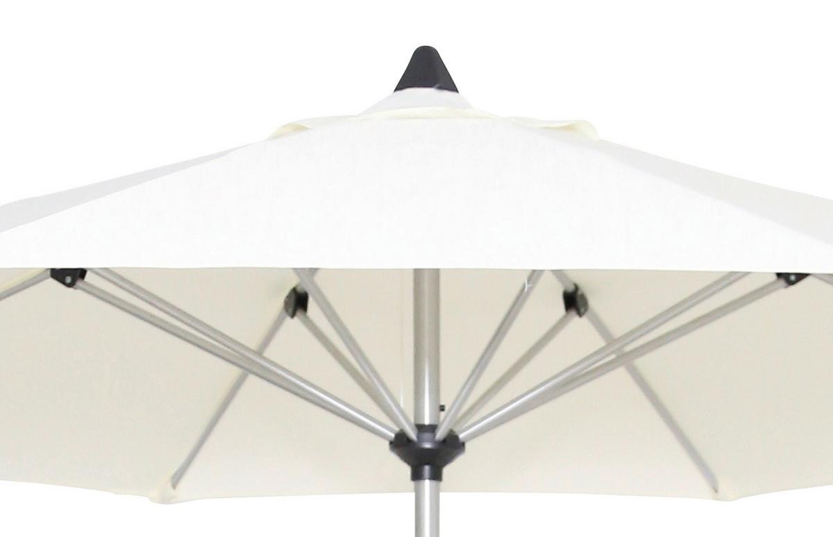 Sonnenschirm Acapole Dm: 300 Cm M. Schutzhülle Naturfarben - Platinfarben/Naturfarben, Basics, Textil/Metall (300cm) - Gardenson