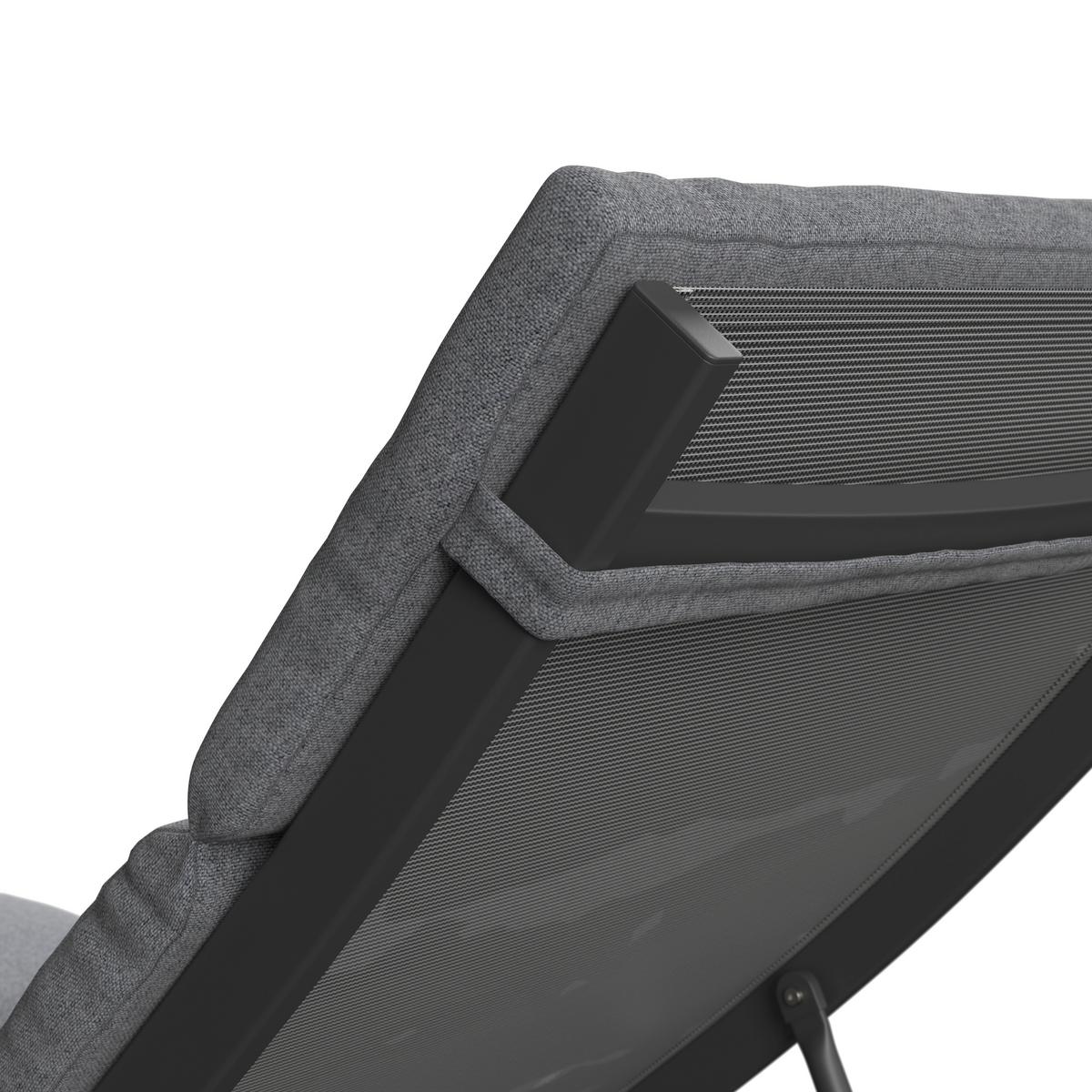 ZÁHRADNÉ LEŽADLO OTTI - sivá/antracitová, Basics, kov/textil (211/44/75cm) - Mömax