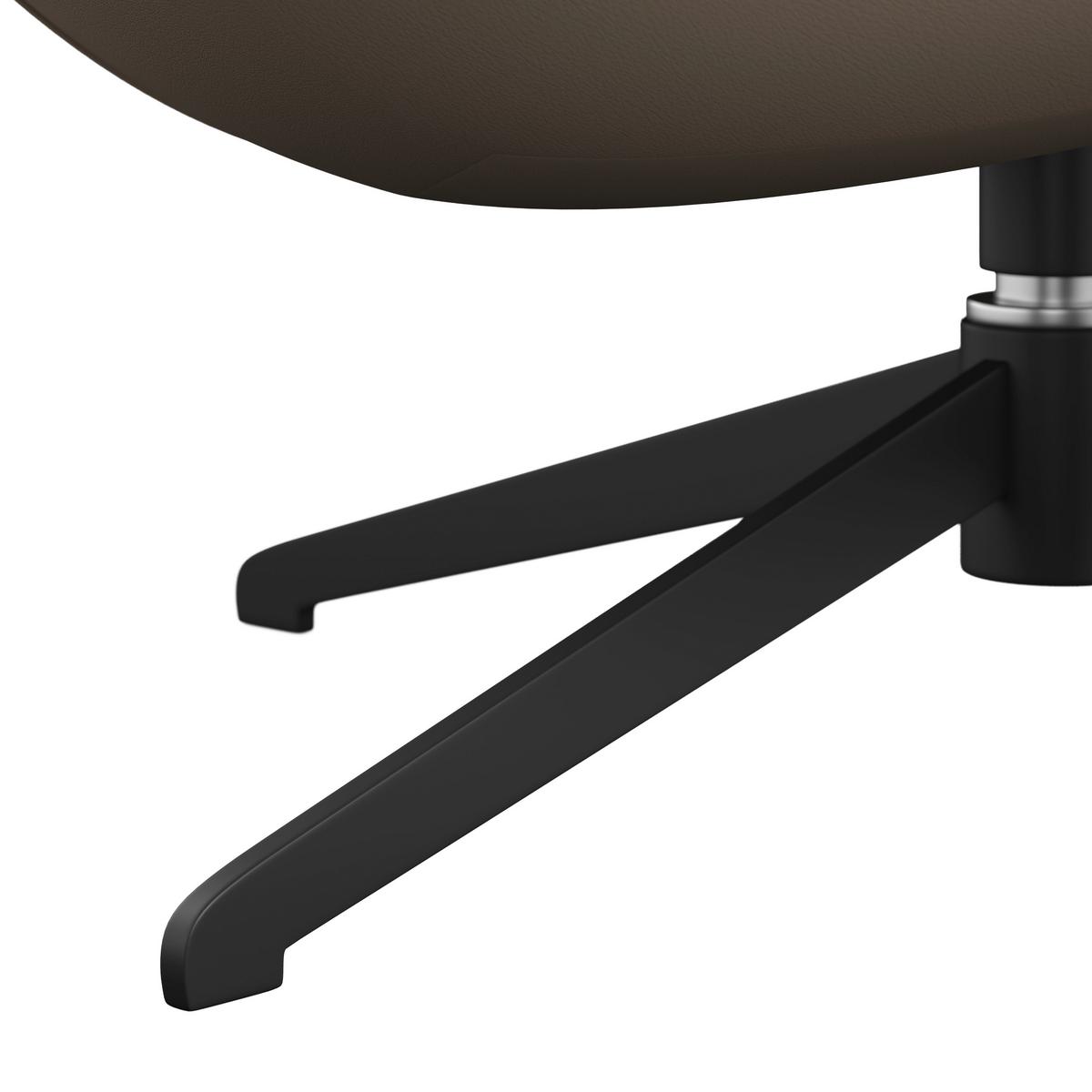 Relaxační křeslo ANDREA, světle hnědá, s taburetem - černá/světle hnědá, Moderní, kov/dřevo (82/105/80cm) - Bessagi Home