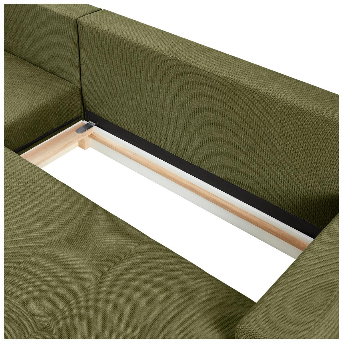 Ecksofa Boston, D. Grün S: 231x157 cm - Dunkelgrün/Schwarz, KONVENTIONELL, Textil (231/157cm) - P & B