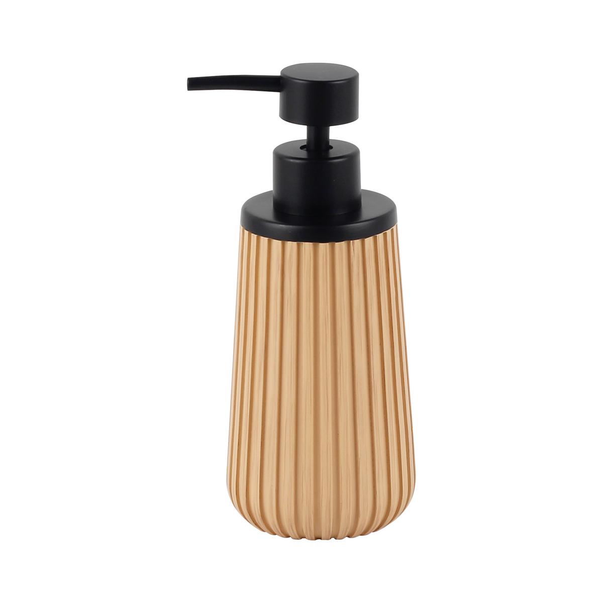 Dávkovač mydla LOFT - čierna/piesková, Modern, plast (7,5/18cm) - Mömax