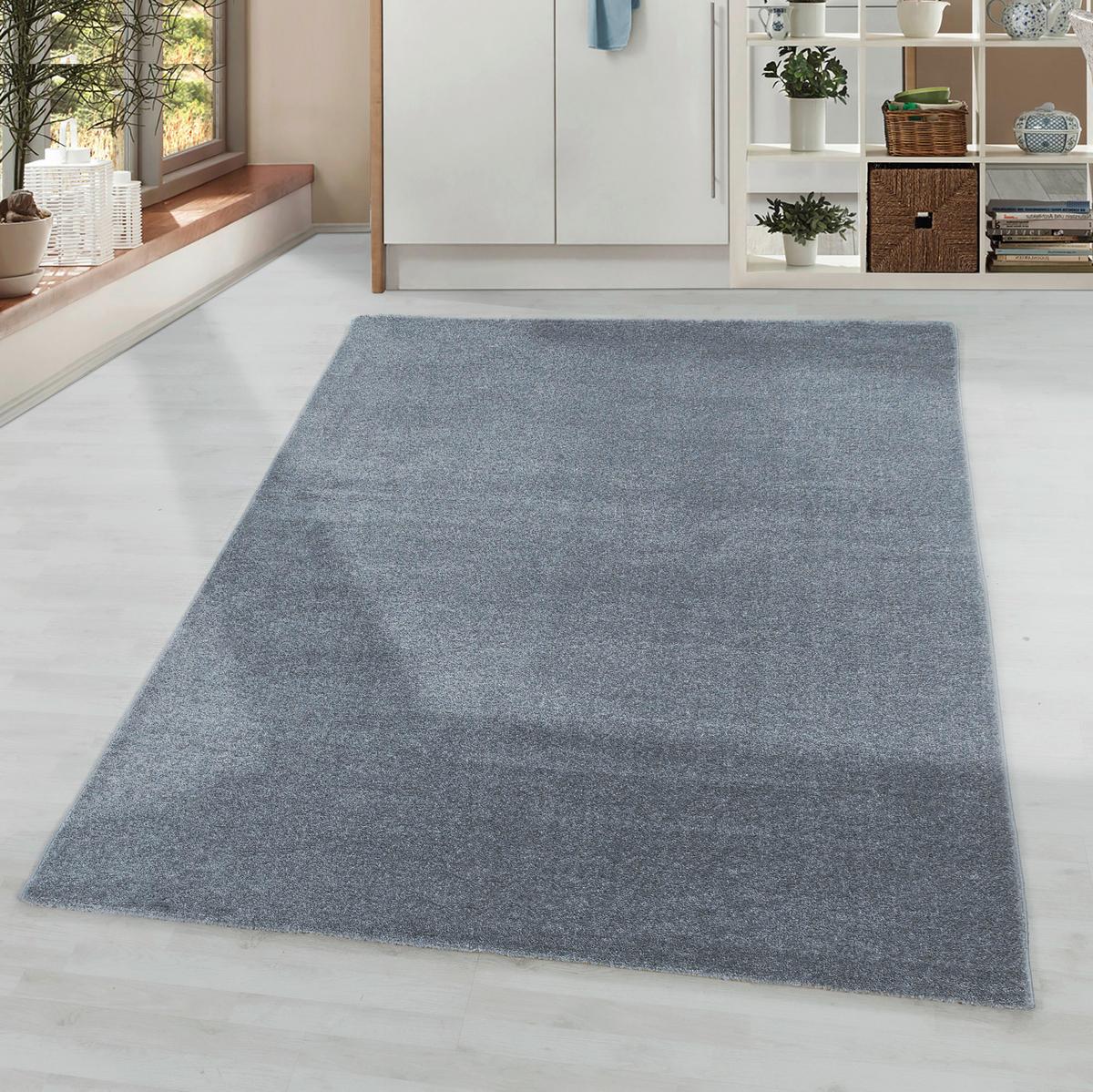 Hochflor Teppich Silberfarben Rio 80x150 cm - Silberfarben, Basics, Textil (80/150cm)