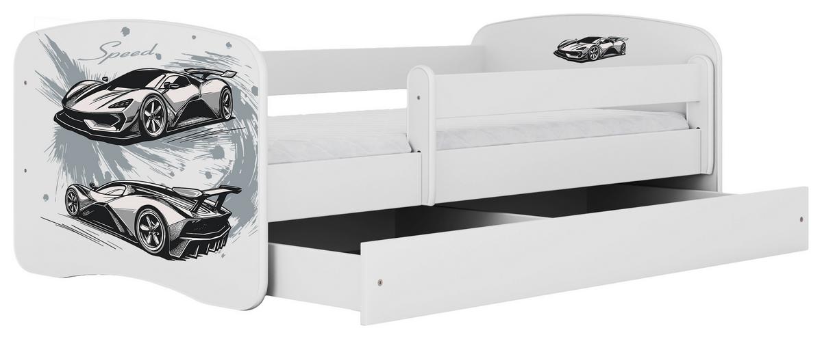 Kinder-/Juniorbett Babydreams Inkl. Matratze 80x160 - Birkefarben/Weiß, MODERN, Holz/Holzwerkstoff (80/160cm) - MID.YOU
