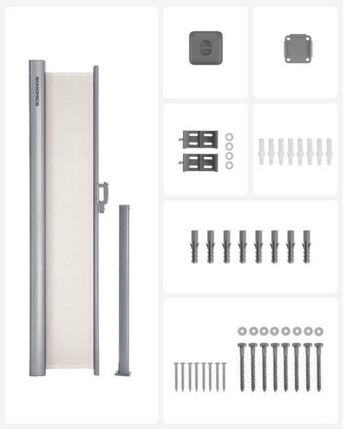 Markise Beige Grau BxH: 400x200 cm - Beige/Grau, Basics, Textil/Metall (400/200cm) - Modante