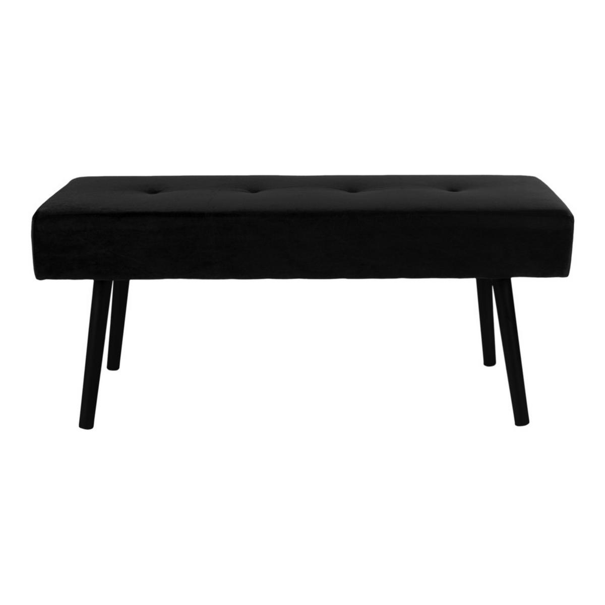 GARDEROBENBANK Skiby, Schwarz B: 100 cm - Schwarz, Design, Textil (100/44/35cm) - MID.YOU