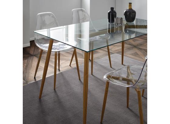 Jídelní Stůl Vinnie - čiré/hnědá, Moderní, kov/sklo (140/76/80cm) - Modern Living Jídelní Stůl Vinnie - čiré/hnědá, Moderní, kov/sklo (140/76/80cm) - Modern Living