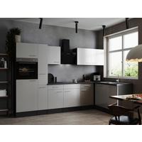 Eckküche Oliver Grau, Weiß S: 310x172cm - Weiß/Grau, Design, Holzwerkstoff (310/172cm) - Respekta