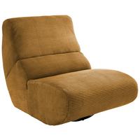 Sessel Lucera Goldfarben 360° Drehbar, B: 74 Cm - Goldfarben/Schwarz, Design, Textil (74/85/105cm) - Livetastic