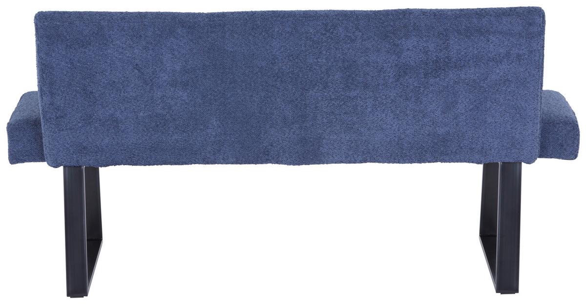 Sitzbank Tampa - Schwarz/Dunkelblau, MODERN, Textil/Metall (166/82/61cm) - MID.YOU