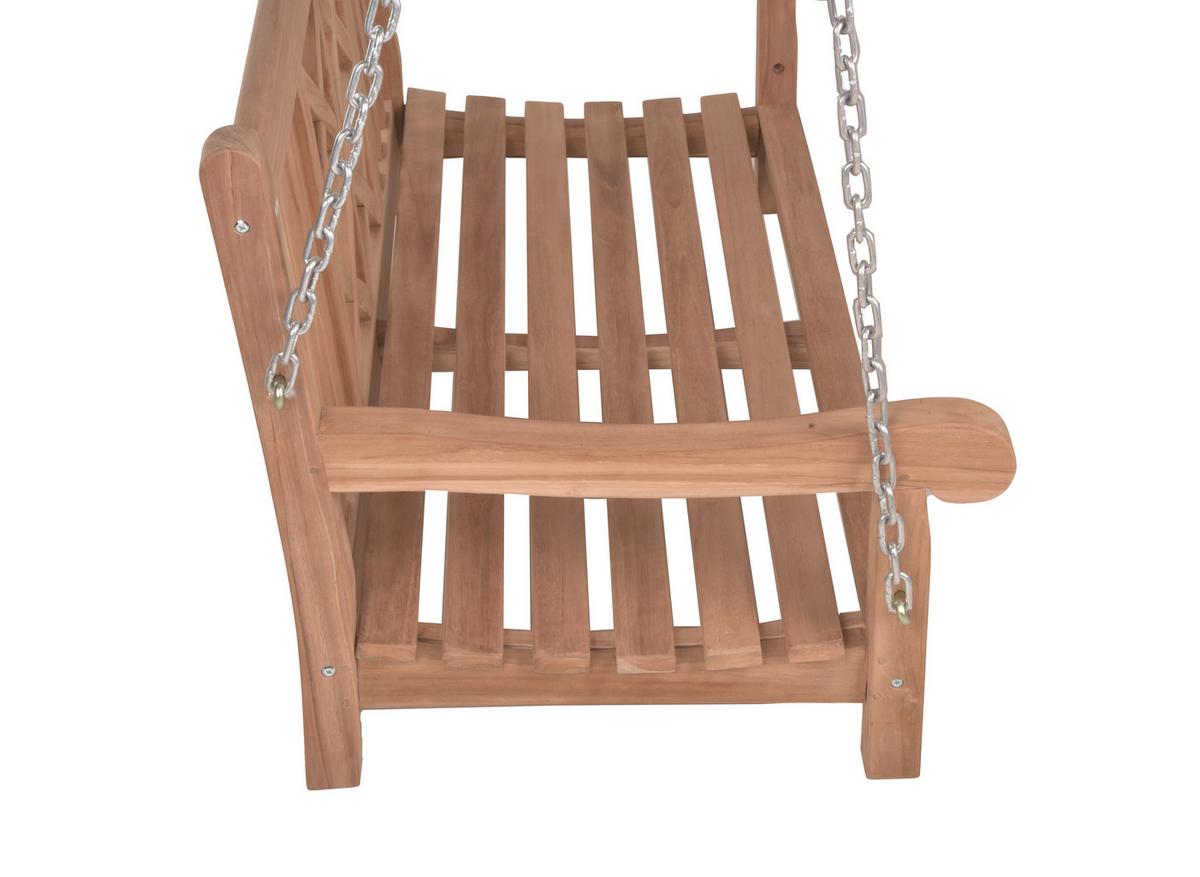 Gartenbank Holz Latoa 2-Sitzer Latoa - Braun/Teakfarben, MODERN, Holz (66/62/120cm) - Gardenson