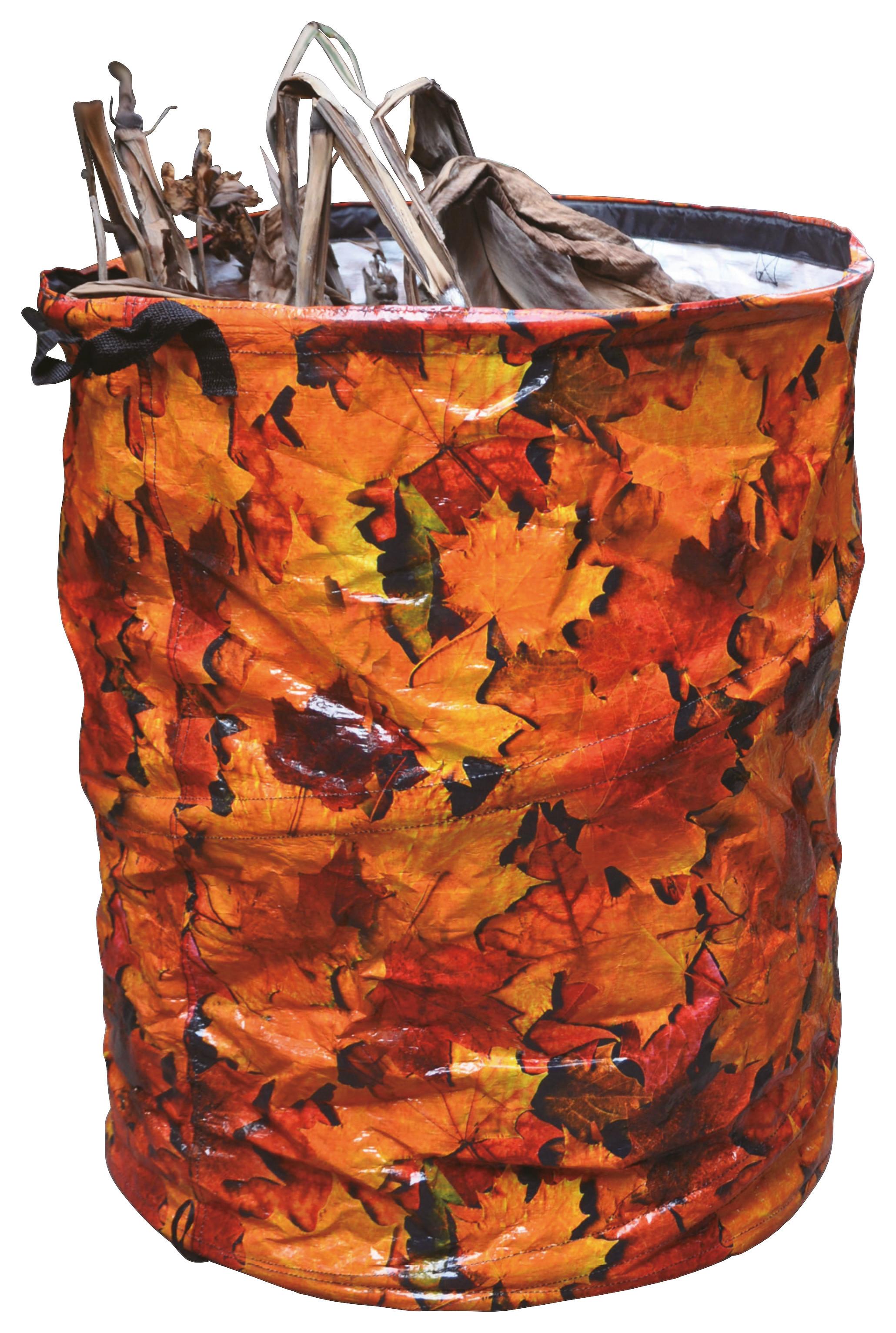 Gartenabfallsack 120 L Faltbar Kunststoff Braun/Orange - Braun/Orange, Basics, Kunststoff (120l) - Homezone