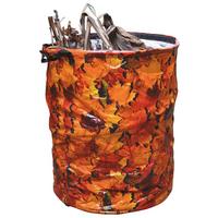 Gartenabfallsack 120 L Faltbar Kunststoff Braun/Orange - Braun/Orange, Basics, Kunststoff (120l) - Homezone