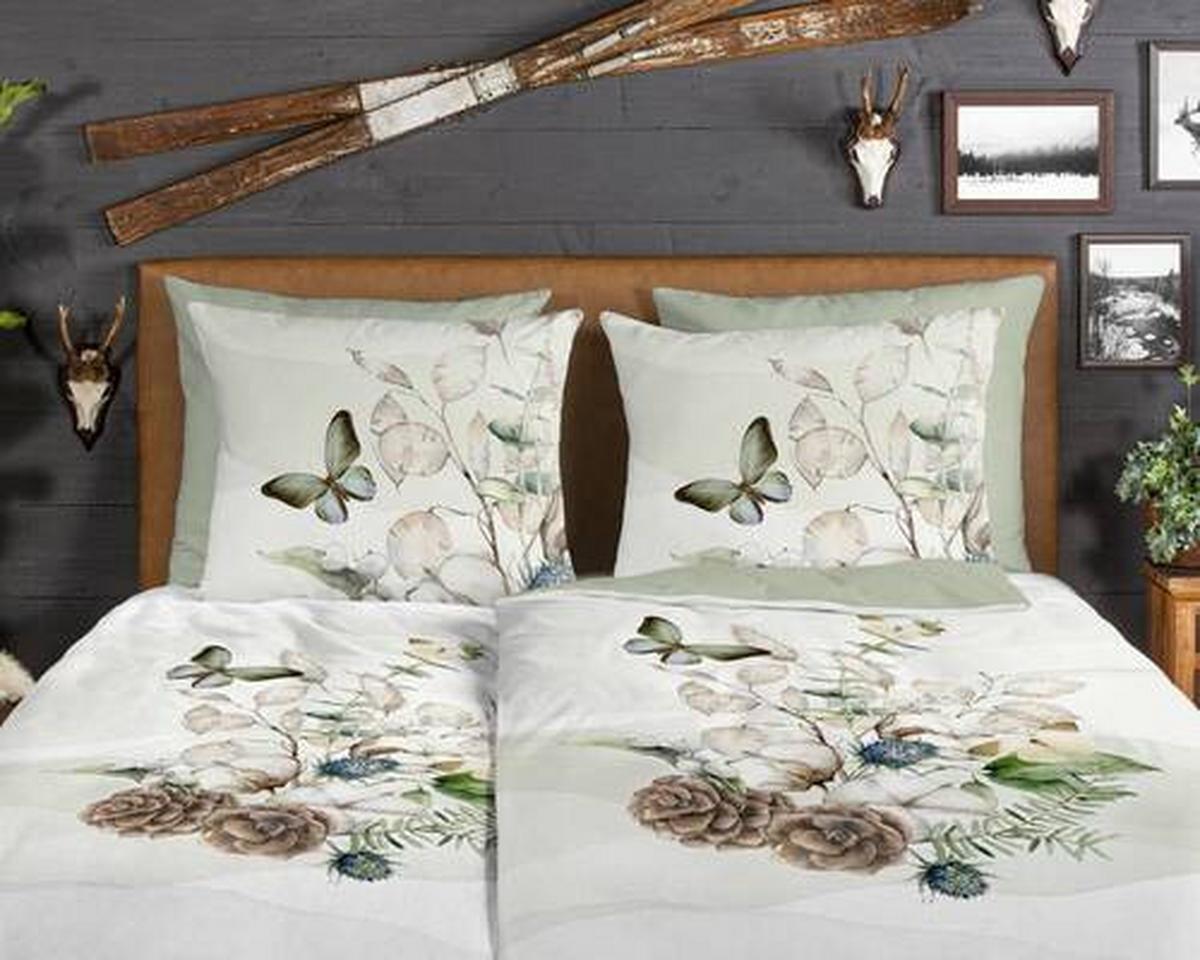 Wendebettwäsche Marjan Grün 155x220 cm - Grün, Design, Textil (155/220cm)