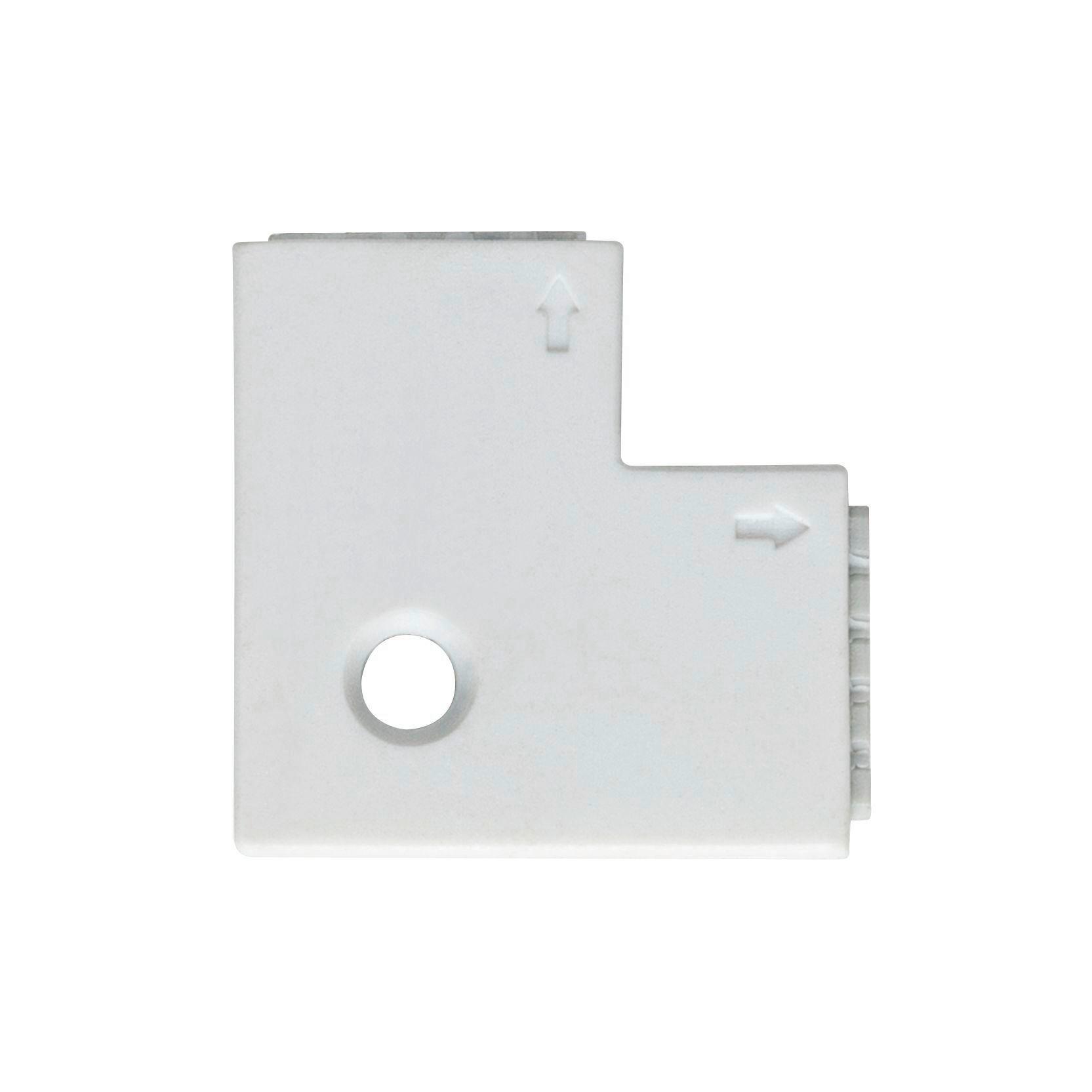 LED-Stripe Connector Eckverbindung Weiß - Weiß, Basics, Kunststoff (2,5/0,45cm) - Paulmann