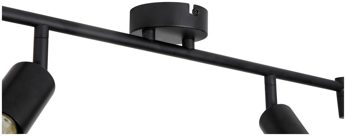 Bodové svietidlo MOLLY, 6xE27 max. 24W, 230V - čierna, Konventionell, kov (180/8,5/15,5cm) - Mömax