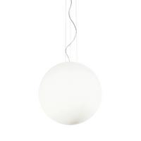 Hängeleuchte Bianco Kugel D: 50 Cm - Weiß, Basics, Glas (50/75-250cm) - Ideal Lux