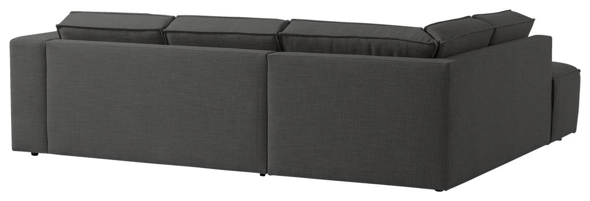 Ecksofa Dice Anthrazit - Anthrazit/Schwarz, MODERN, Textil (220/255cm) - MID.YOU