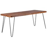 Esstisch Wl1.495 - Sheeshamfarben/Schwarz, Design, Holz/Metall (180/80/76cm) - MID.YOU