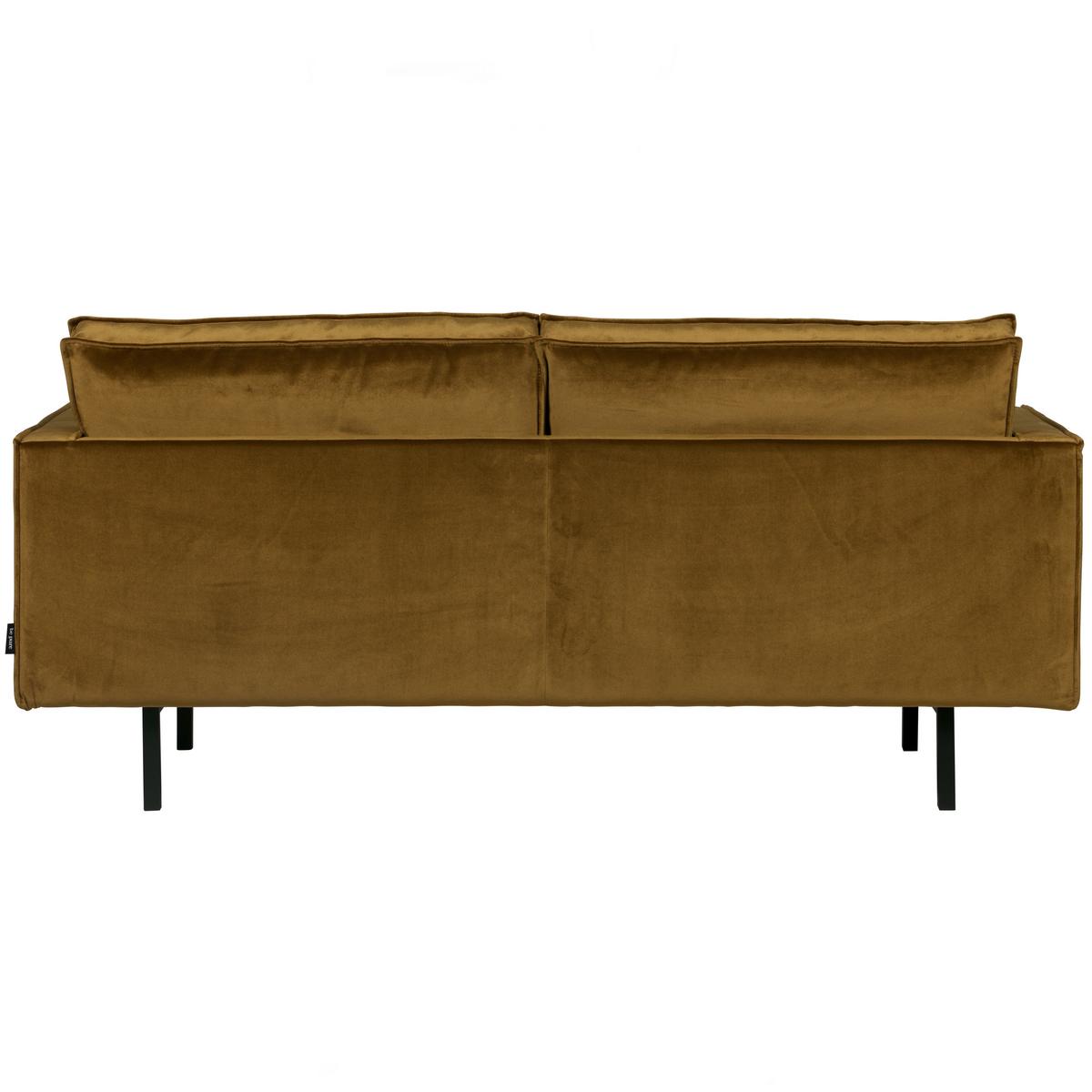 2,5-Sitzer Rodeo Honig B: 190cm - Schwarz/Honig, Design, Textil/Metall (190/85/86cm) - Livetastic