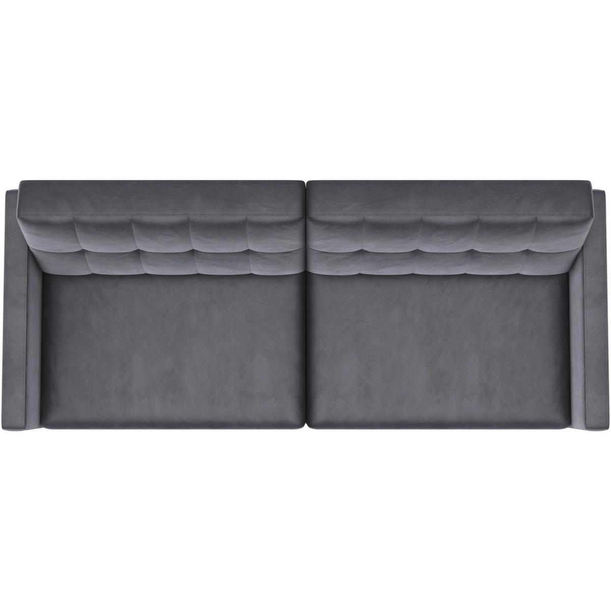 Schlafsofa Hannover Anthrazit, mit Schlaffunktion - Anthrazit/Schwarz, Basics, Textil (203/82/83cm) - Livetastic