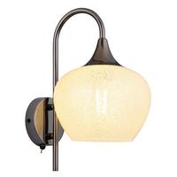 Wandleuchte 15548wk - Klar/Schwarz, KONVENTIONELL, Metall (18/32cm) - Globo