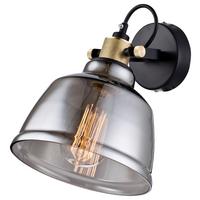 WANDLEUCHTE IRVING - Messingfarben/Schwarz, Trend, Glas/Metall (20/27/25cm) - MAYTONI