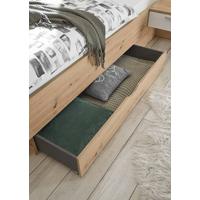 Bettschubkasten Catania B: 137,2cm Eiche Dekor, Rollen - Eiche Artisan, MODERN, Holzwerkstoff/Kunststoff (137,2/19,1/61,5cm) - Livetastic