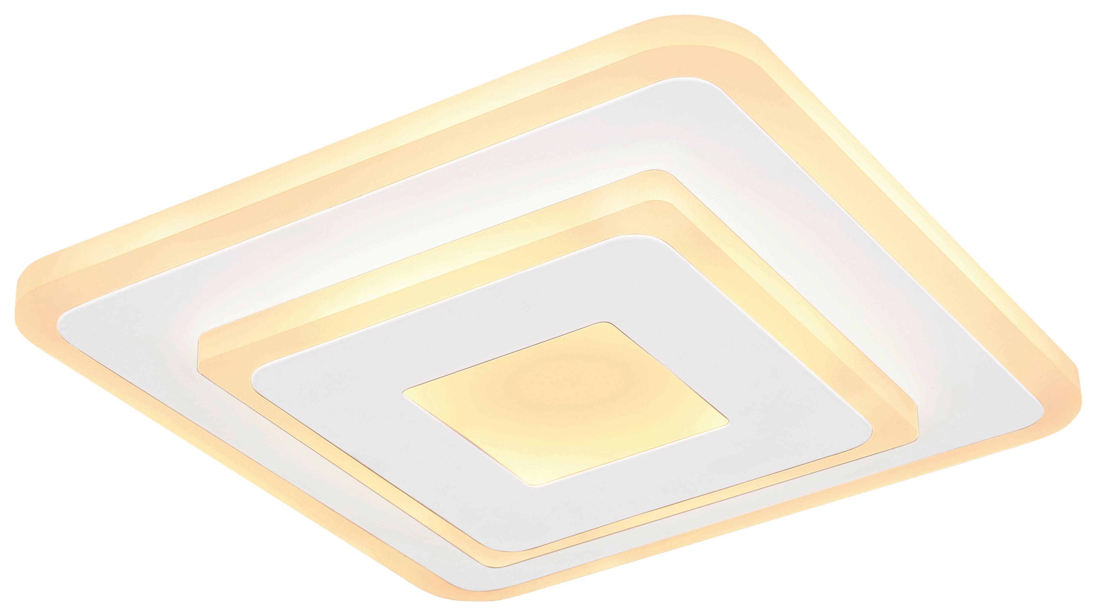 STROPNÉ LED SVIETIDLO BIZULO - biela/opálová, Modern, kov/plast (20/20cm) - Mömax