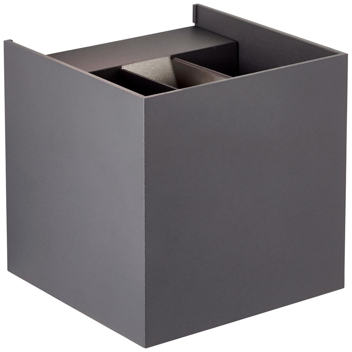 Wandleuchte G90961a63 Hilly - Dunkelgrau, Basics, Glas/Metall (10/10/10cm) - Brilliant