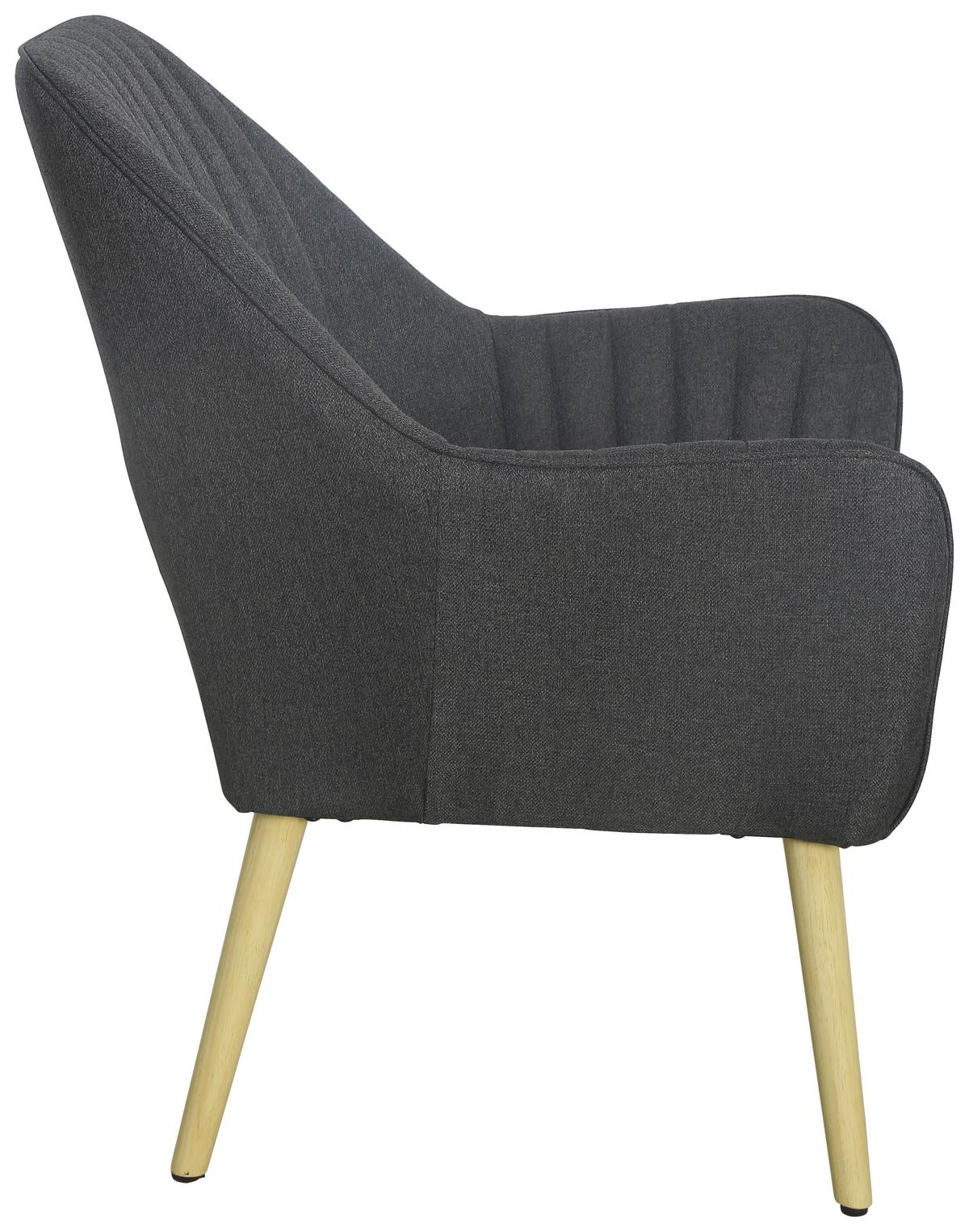 Sessel Juno - Dunkelgrau/Naturfarben, MODERN, Holz/Textil (71/85.5/67cm) - P & B
