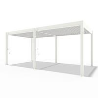Pergola 300x600 cm Wetterbeständig, Weiß - Weiß Hochglanz, Basics, Metall (300/255/600cm)