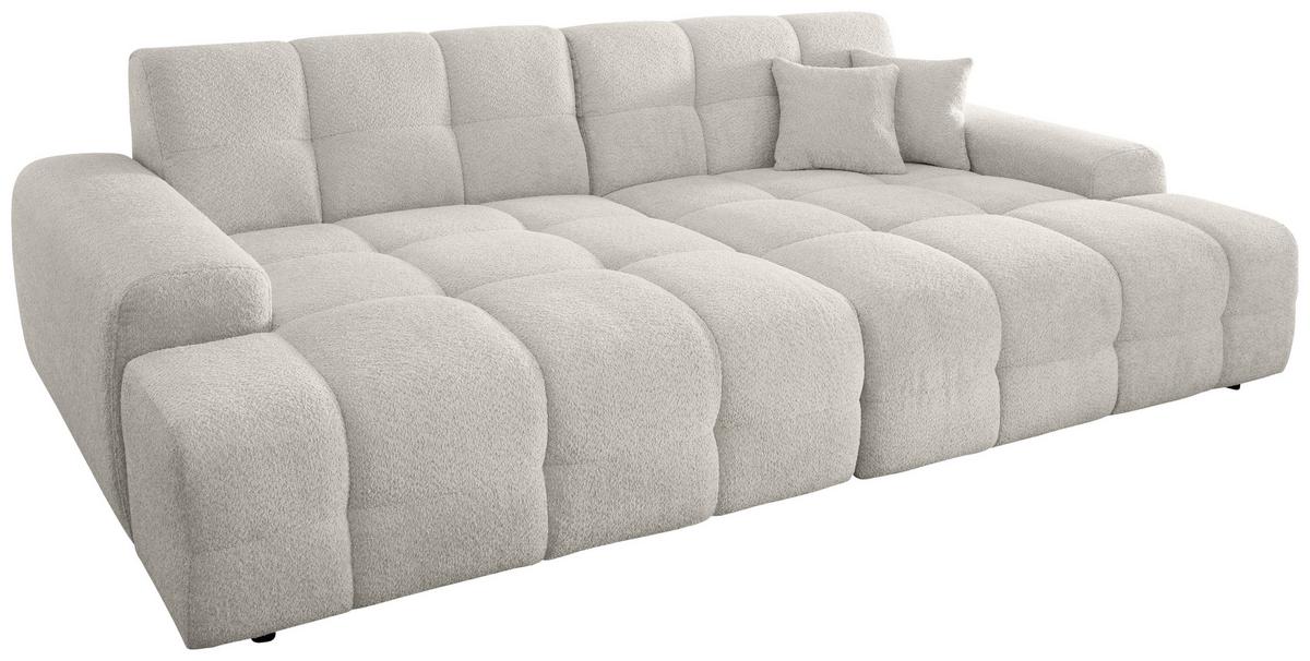 Bigsofa Bosco, Weiß B: 304 cm - Schwarz/Weiß, MODERN, Textil (304/87/155cm) - Livetastic