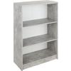 REGÁL 4-YOU NEW YUR02 - čierna/sivá, Modern, kompozitné drevo (74/111,5/34,6cm)