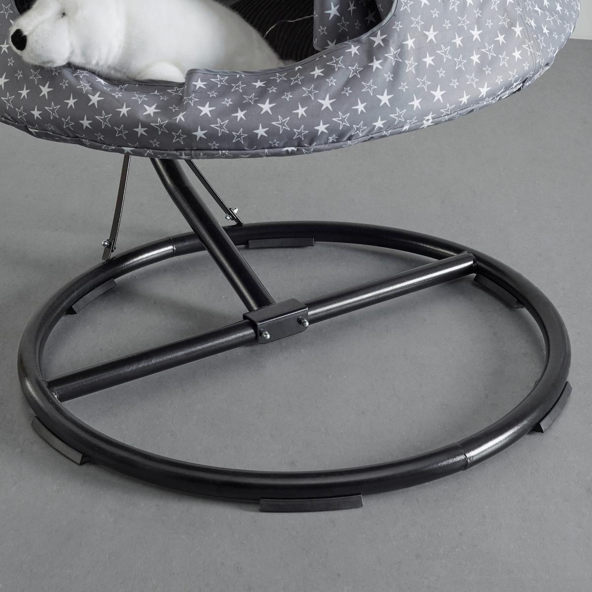 Závěsná houpačka pro děti MAYA - šedá/bílá, Moderní, kov/textil (110/190/110cm) - Bessagi Kids