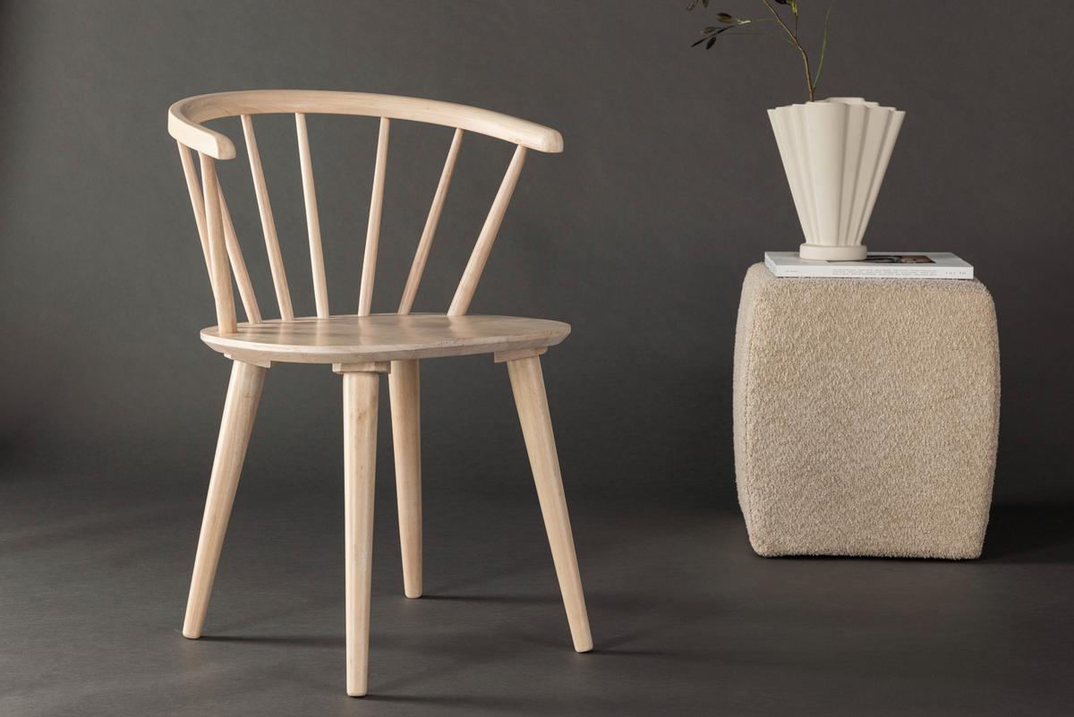 Stuhl-set Bobby - Weiß, Design, Holz (55/75/53cm) - Livetastic