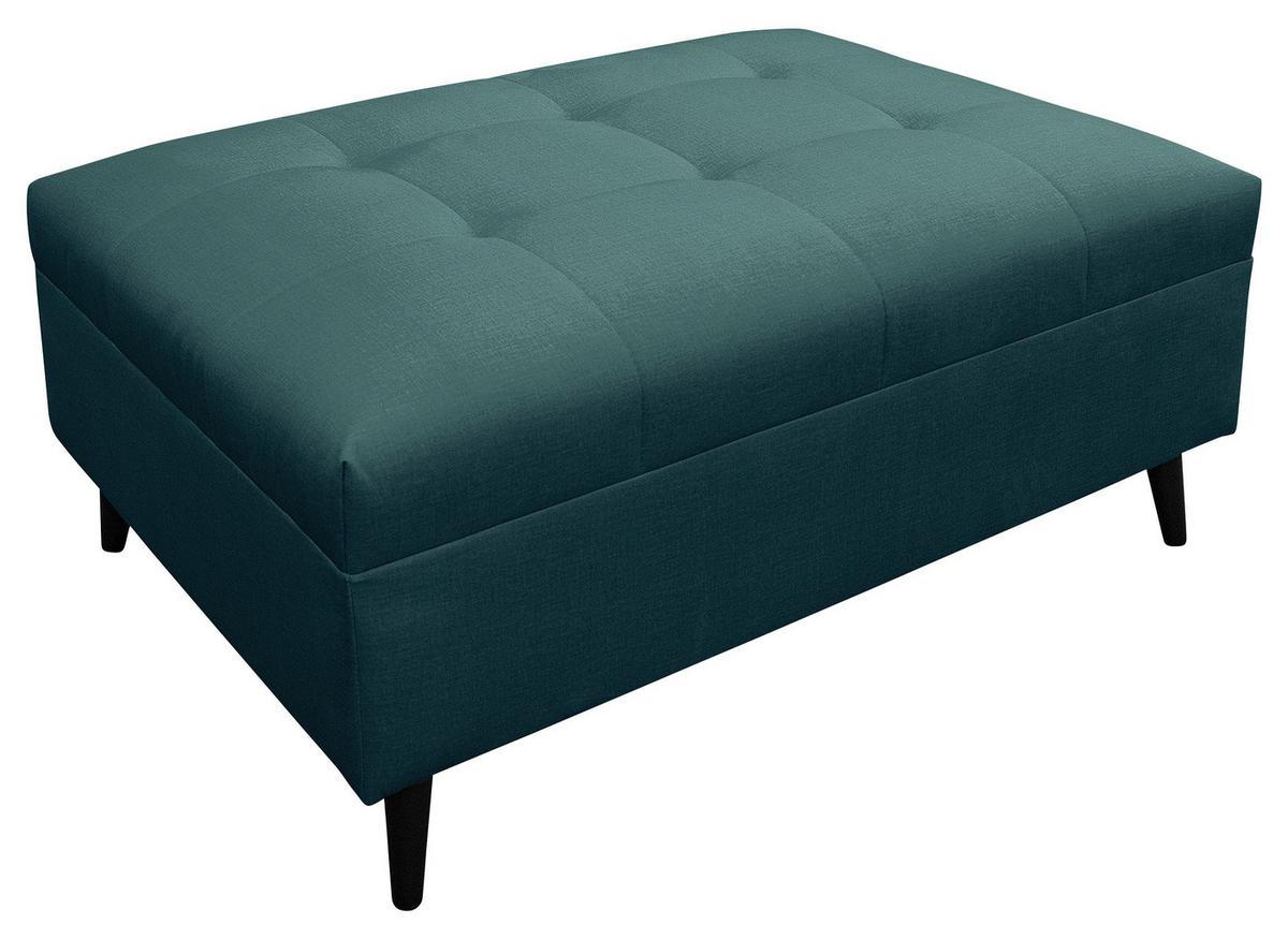 Ecksofa Pruno, Petrol S: 174x274 Cm - Petrol/Schwarz, Design, Textil (174/247cm) - MID.YOU