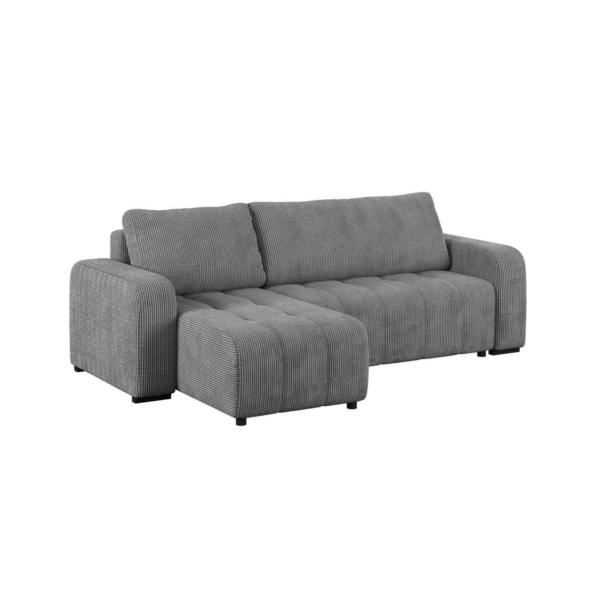 Univerzálna sedačka MARSEILLE, antracitový menčester - čierna/antracitová, Trend, kov/drevo (155/240cm)