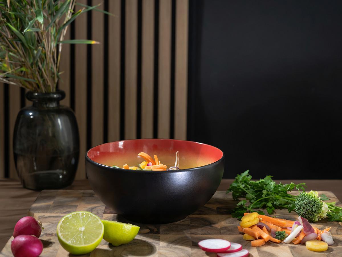 SADA MÍS 24929 HOT RED BUDDHA BOWL - čierna/žltá, Trend, keramika (17,5/8,5cm) - Creatable