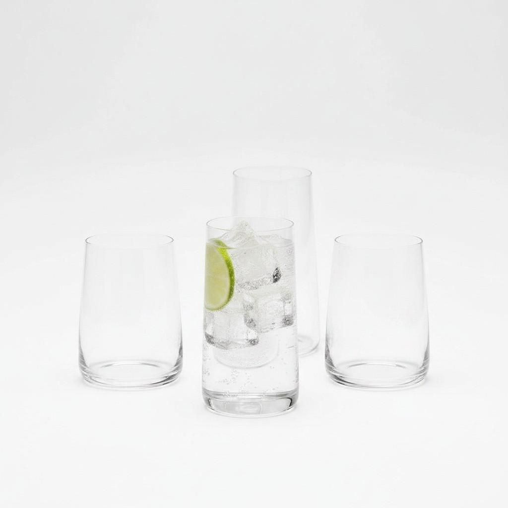 GLÄSERSET 8,5x16 , 550 ml - Klar, Basics, Glas (8,5/16cm) - Van Well