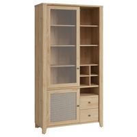 Vitrin Cestino - Modern, faalapú anyag/üveg (108,4/206,3/42cm)