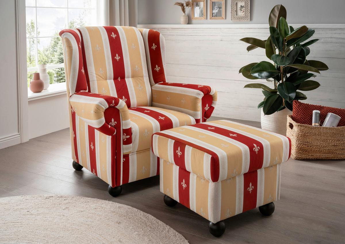 Hocker Torello Rot B: 56 cm - Wengefarben/Rot, KONVENTIONELL, Textil (56/46/56cm) - Livetastic