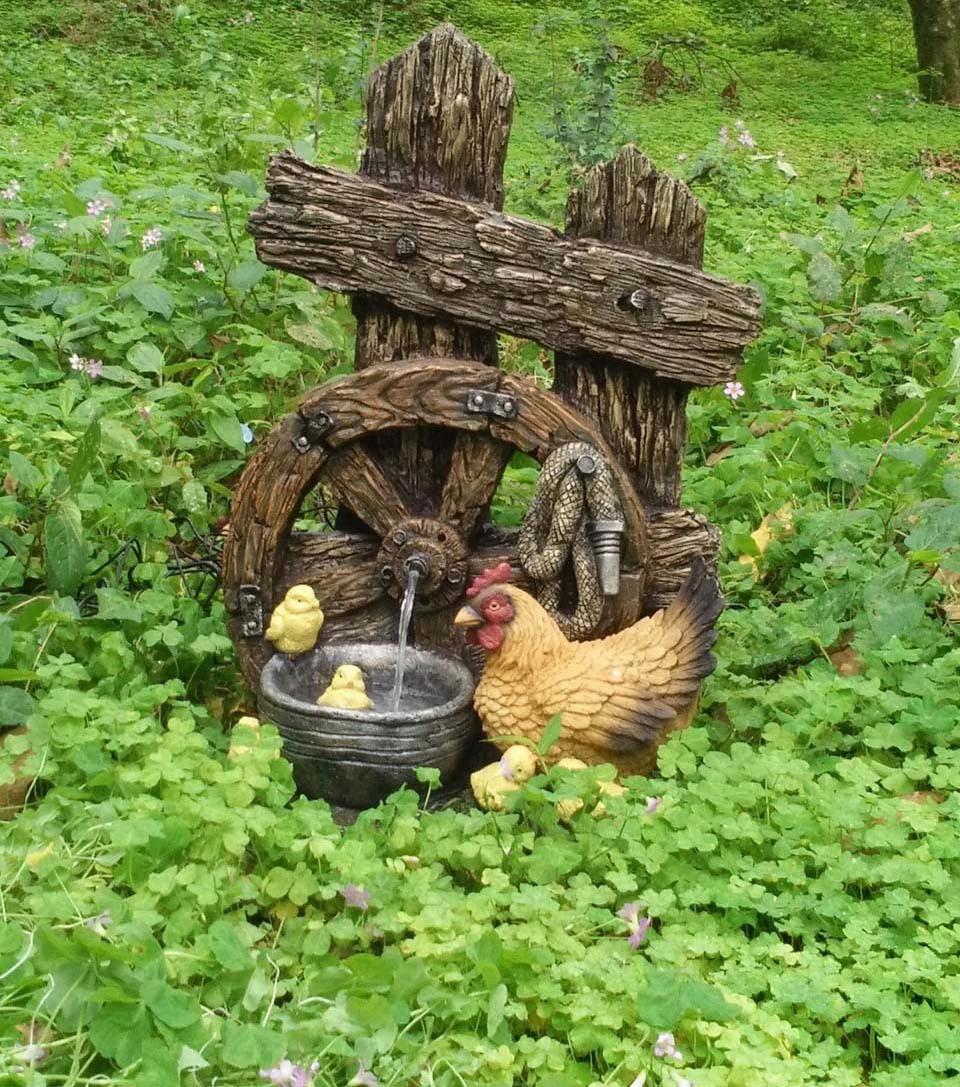 Gartenbrunnen Helios Braun/ Silberfarben/Gelb inkl.zubehör - Gelb/Silberfarben, Basics, Kunststoff (21/60,5/40cm)