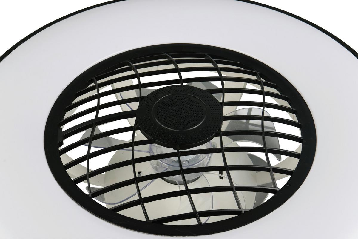 Deckenventilator Schwarz Transparent D: 59 cm - Transparent/Schwarz, LIFESTYLE, Kunststoff (59,0/16,5cm)