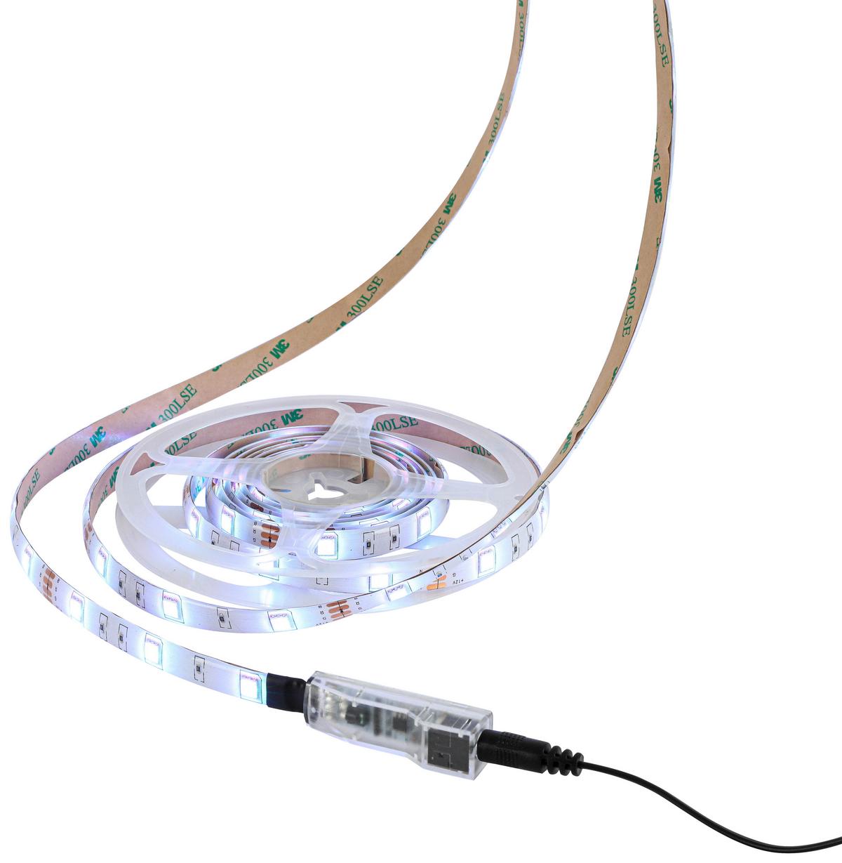 Led Díszlámpa Malte - fekete/fehér, Modern, műanyag (500cm) - Luca Bessoni