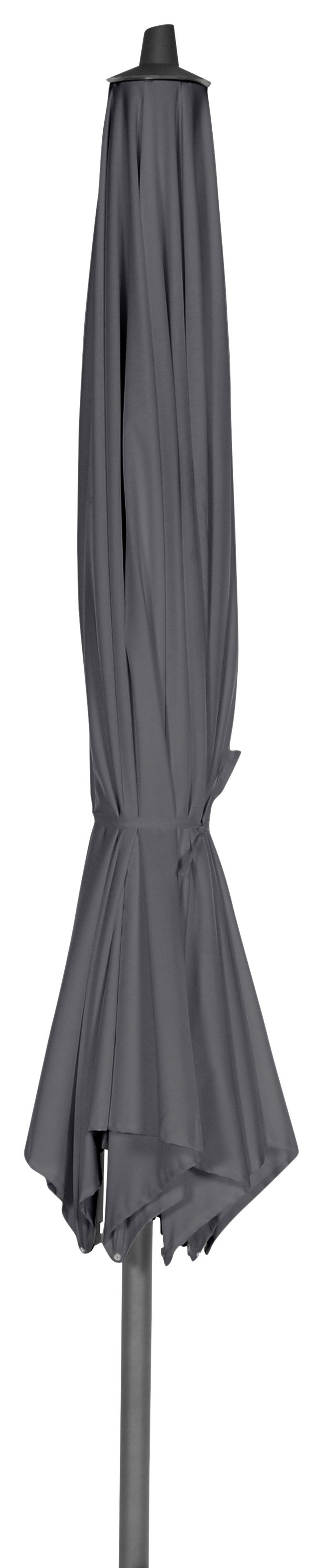 Sonnenschirm Ø 350 cm Anthrazit - Anthrazit, KONVENTIONELL, Textil/Metall - Siena Garden