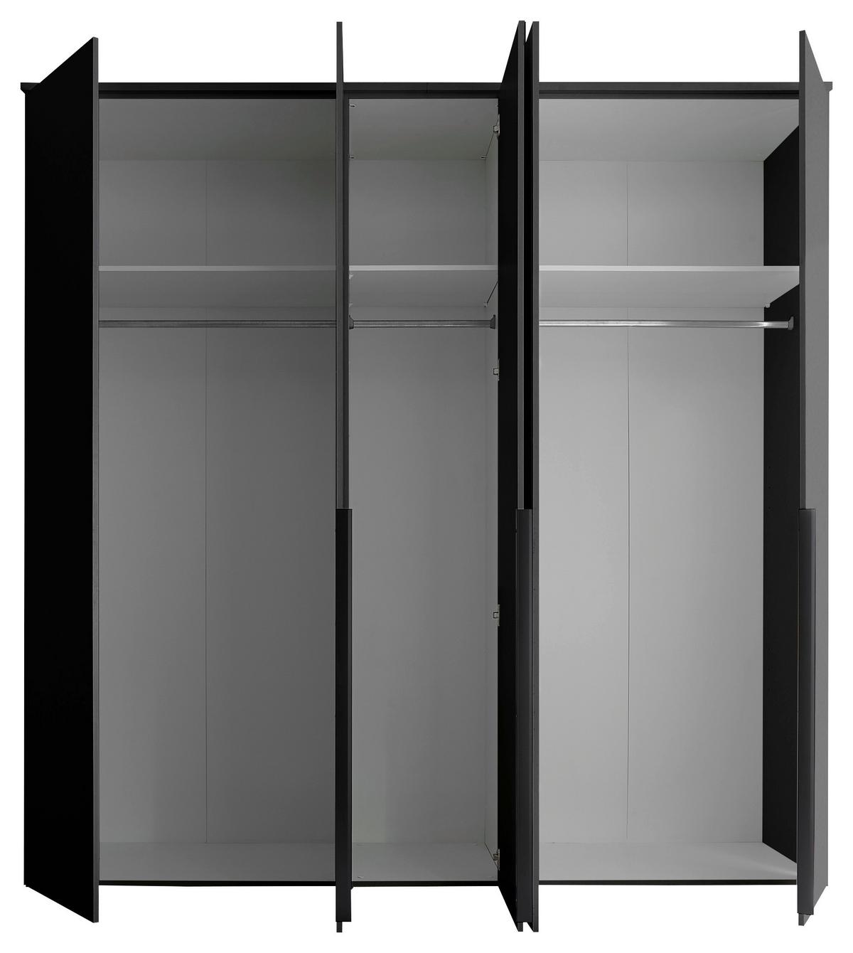 Drehtürenschrank 225 cm Kevo Graphitfarben - Graphitfarben, MODERN, Holzwerkstoff (225/225/52cm) - Carryhome