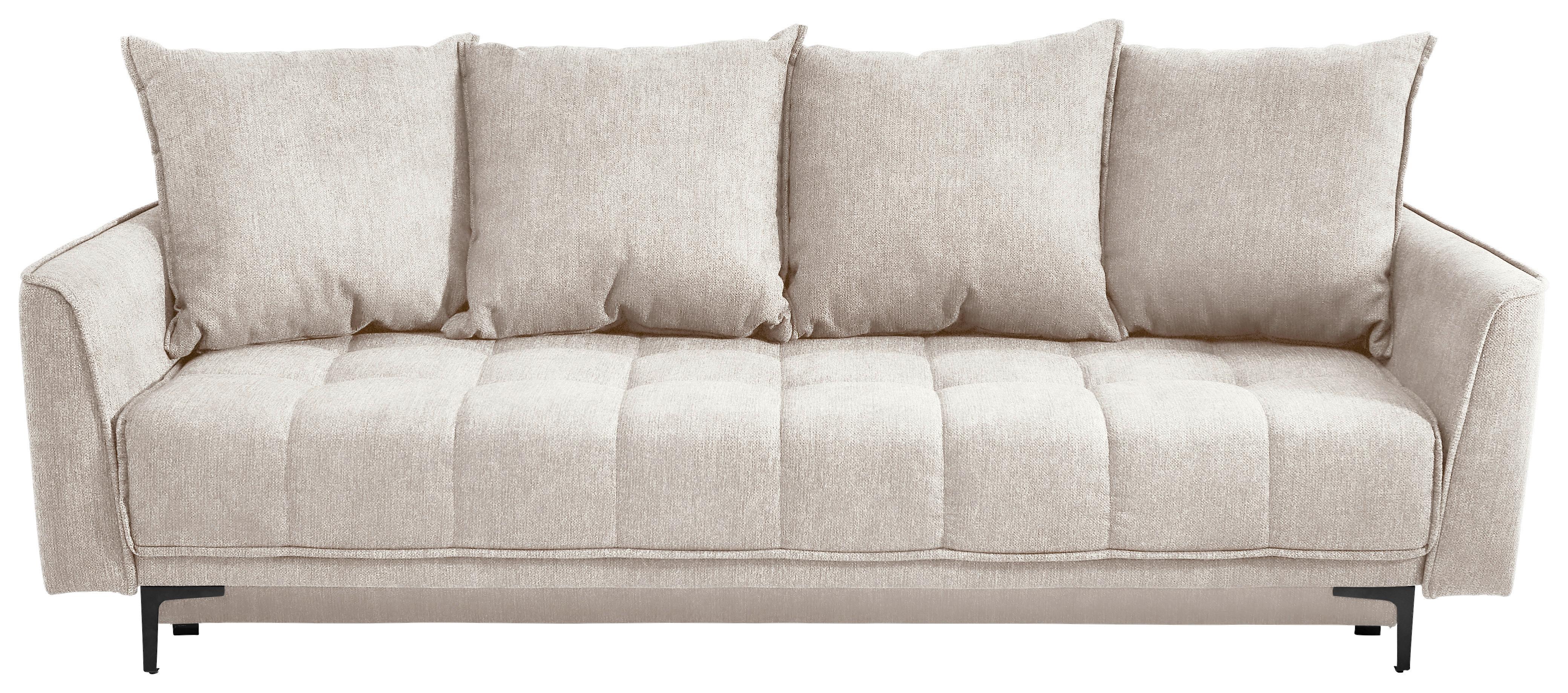 Schlafsofa Level - Beige/Schwarz, Design, Textil (235/70/108cm) - Livetastic